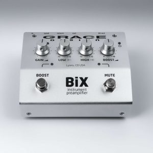 Grace Design BiX instrument preamp with gain, low, high, and boost controls.